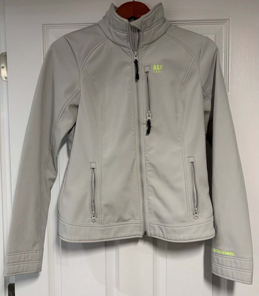 Abercrombie Softshell Jacket Size L Gray